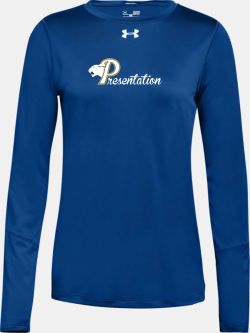 Womens Under Armour Locker L/S Shirt, Royal